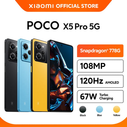 Xiaomi POCO X5 Pro 5G (6GB/128GB) | (8GB/256GB) Snapdragon 778G 5G 120Hz AMOLED 67W 108MP NFC