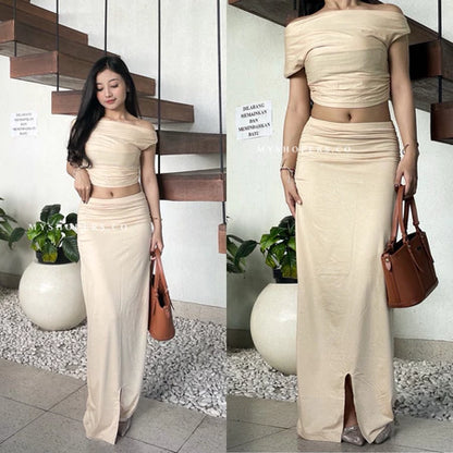 Setelan One Set/Top Mochi Fuji Viral Spandex Sintetis