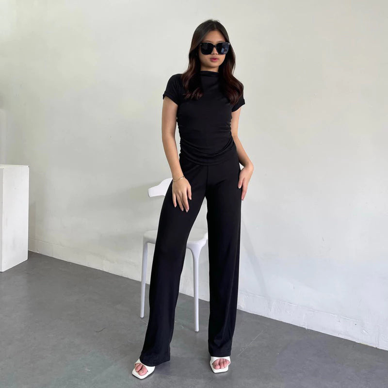 [ELEVENBASIC] EMMA KNIT SET | ONE SET TURTLE NECK | SETELAN WANITA ROK & CELANA RAJUT