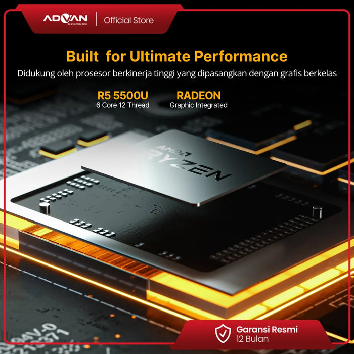 Advan komputer All In One PC AIO OnePC AMD RYZEN 5 5500U 8+512GB Windows 11 24 Inch Full HD 99% SRGB