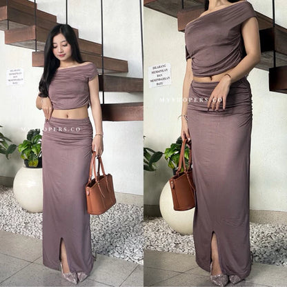 Setelan One Set/Top Mochi Fuji Viral Spandex Sintetis