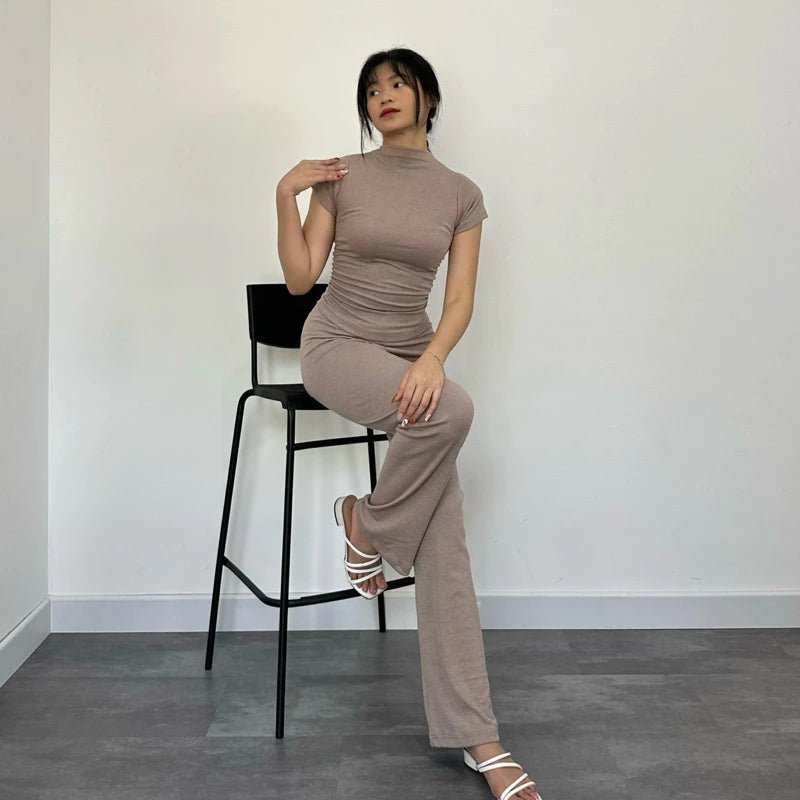 [ELEVENBASIC] EMMA KNIT SET | ONE SET TURTLE NECK | SETELAN WANITA ROK & CELANA RAJUT