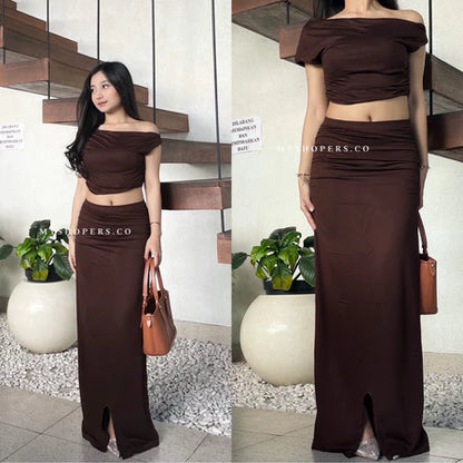 Setelan One Set/Top Mochi Fuji Viral Spandex Sintetis