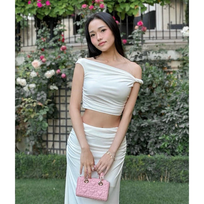 ELEVENBASIC - GWEN SET | ONE SET & TOP ONLY | SETELAN WANITA ONE SHOULDER OFF SHOULDER STRETCHY BISA DIBELI