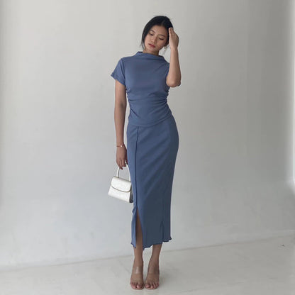 [ELEVENBASIC] EMMA KNIT SET | ONE SET TURTLE NECK | SETELAN WANITA ROK & CELANA RAJUT