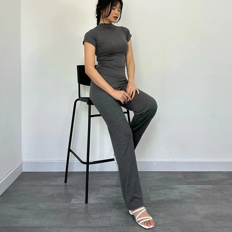 [ELEVENBASIC] EMMA KNIT SET | ONE SET TURTLE NECK | SETELAN WANITA ROK & CELANA RAJUT