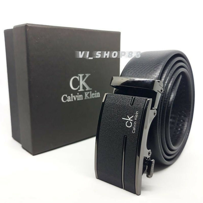 CALVIN KLEIN BRAND LEATHER BELT