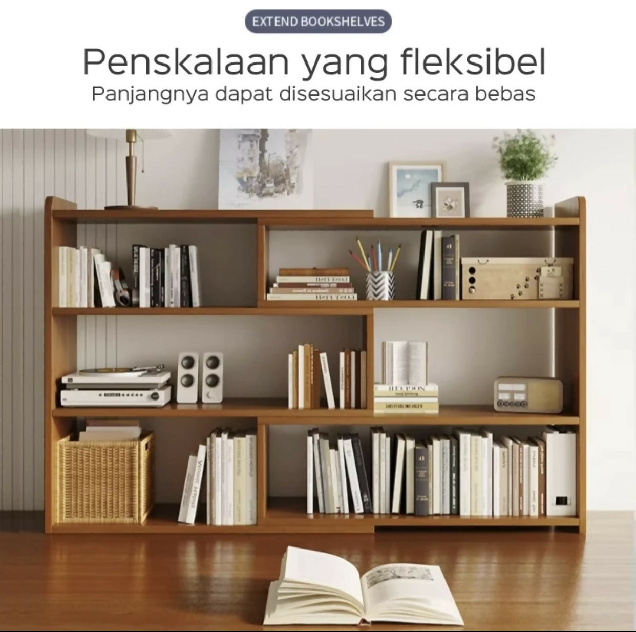 Rak buku, rak penyimpanan, lemari penyimpanan, lemari buku