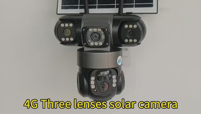 V380 Pro CCTV Surya Outdoor WIFI&4G Daya Tahan Baterai 14 Hari 10X Zoom Alarm Deteksi Manusia AI