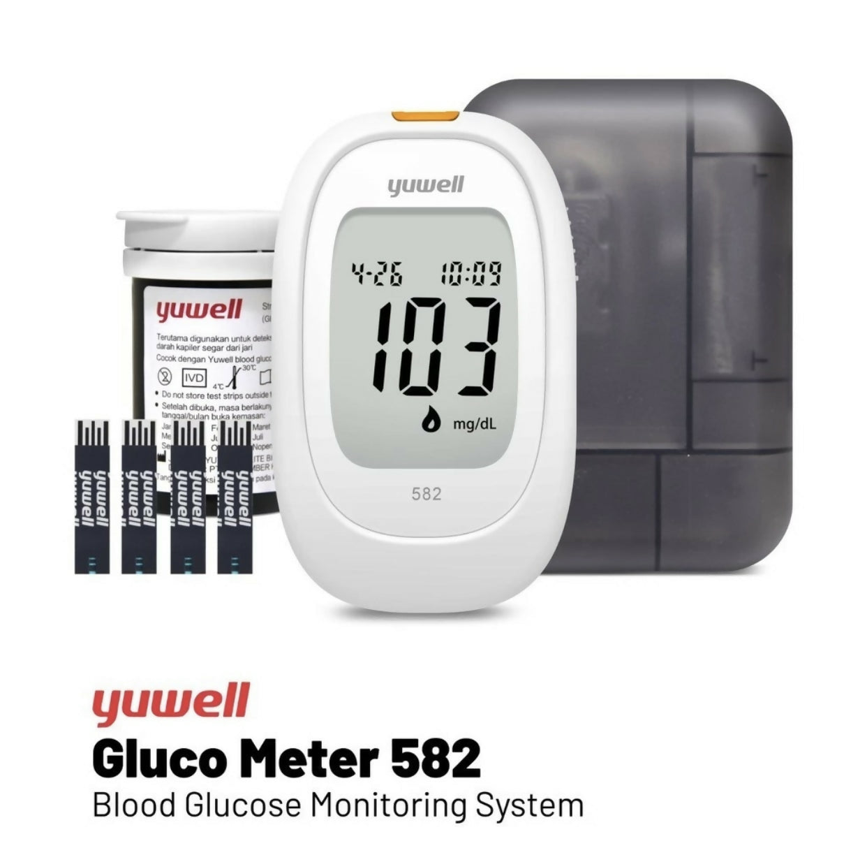 ￼YUWELL Blood Glucose Meter 582 SET - Alat Cek Gula Darah