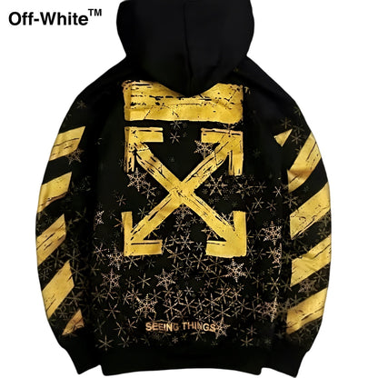 Hoodie Off White Snow Galaxy Unisex