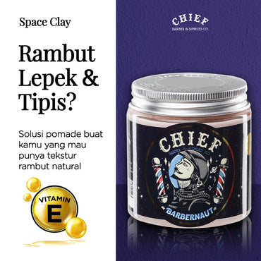 CHIEF SPACE CLAY - Men's Hair Styling Waterbased Clay 4oz