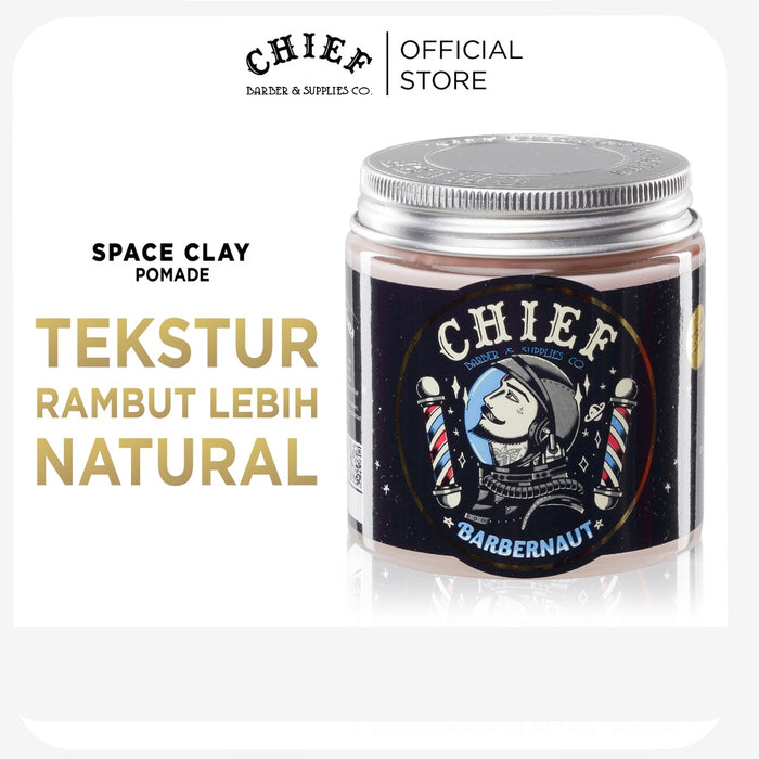 CHIEF SPACE CLAY - Men's Hair Styling Waterbased Clay 4oz