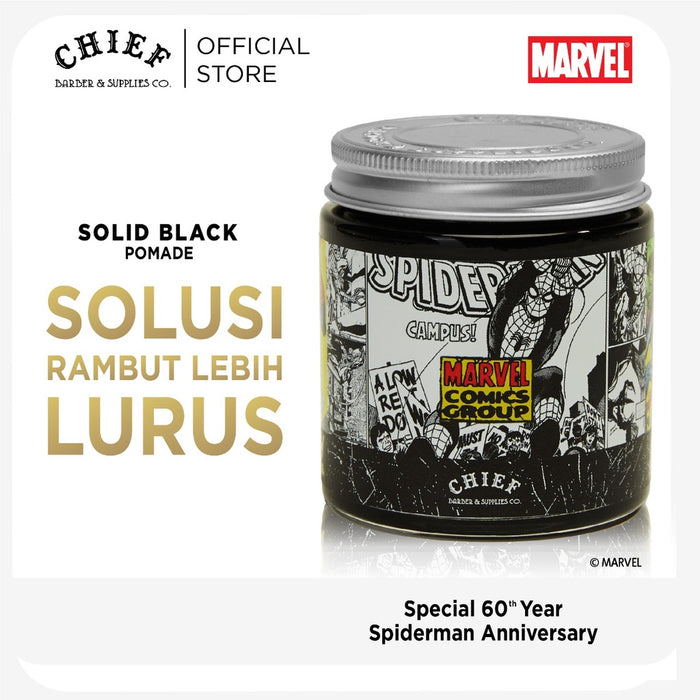 [MARVEL Limited Edition] CHIEF SOLID BLACK - Pomade Water Based 4oz