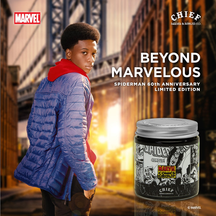 [MARVEL Limited Edition] CHIEF SOLID BLACK - Pomade Water Based 4oz