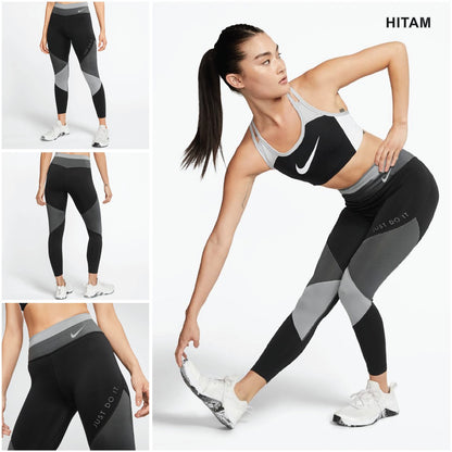 7/8 Women Nike Pro Legging Wanita High Waist Yoga