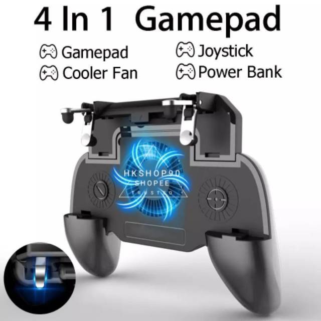 Game Pad Holder With Cooling Fan, and Power Bank, 4 in 1