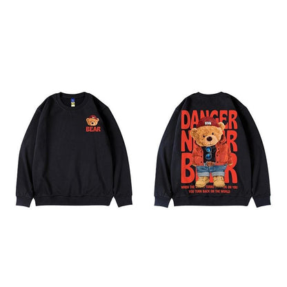 Sweater Crewneck Danger Bear 2Side Unisex