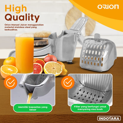 Manual Hand Juicer Stainless Steel - Orion MJS1