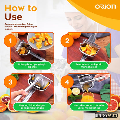 Manual Hand Juicer Stainless Steel - Orion MJS1