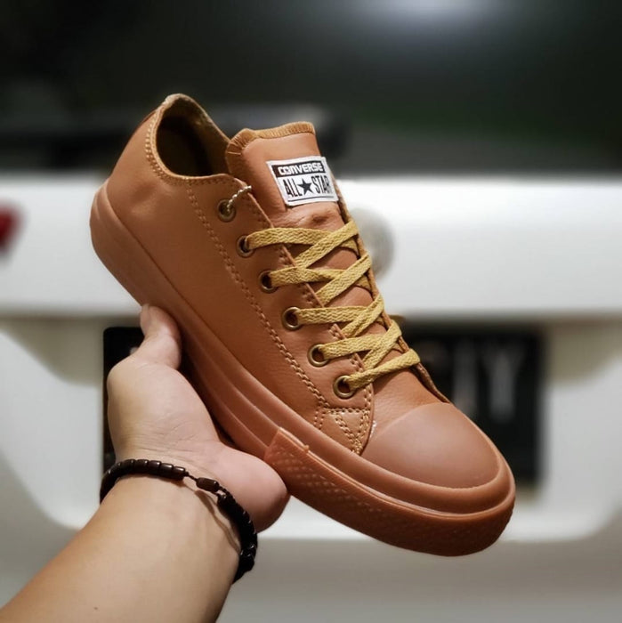 CONVERSE ALL STAR LEATHER - Light Brown Low