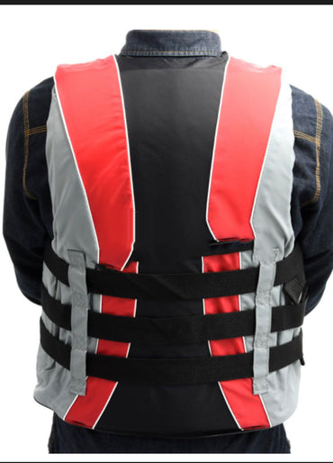 LIFE VEST  JACKET RED/GREY
