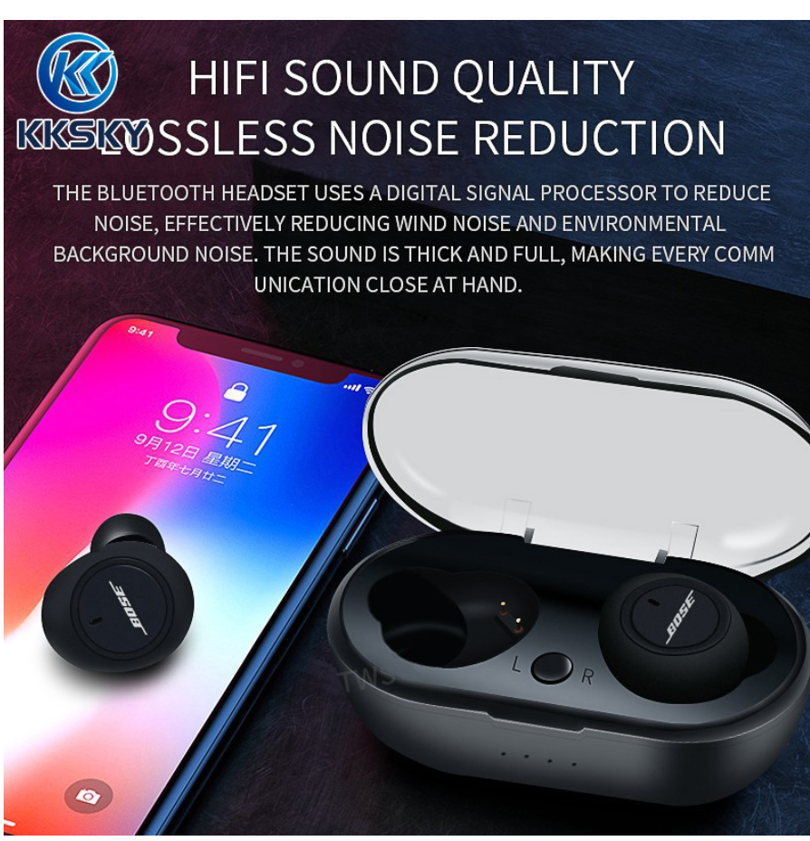 Boss TWS2 Earphone Wireless Bluetooth