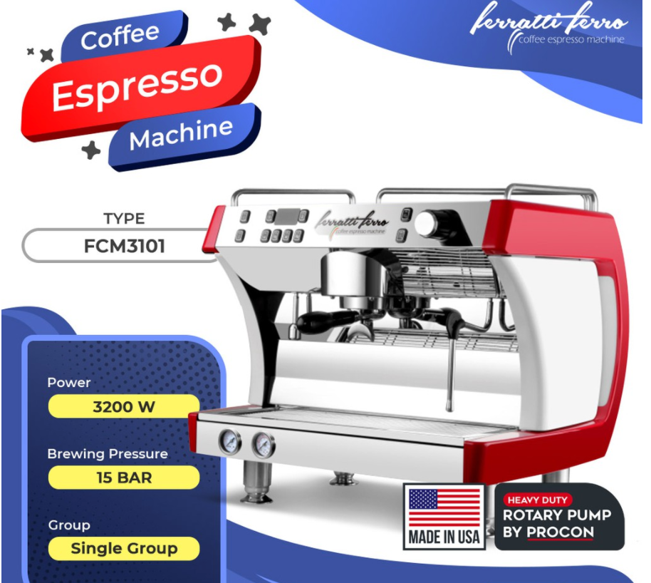 Mesin Kopi Ferratti Ferro Espresso Machine/ Coffee Maker FCM3101