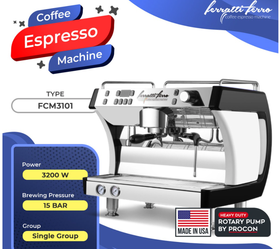 Mesin Kopi Ferratti Ferro Espresso Machine/ Coffee Maker FCM3101