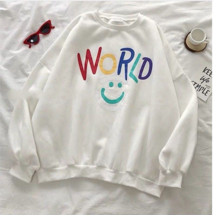 Basic Sweater World Smile Unisex