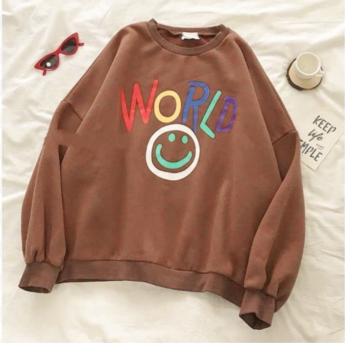Basic Sweater World Smile Unisex