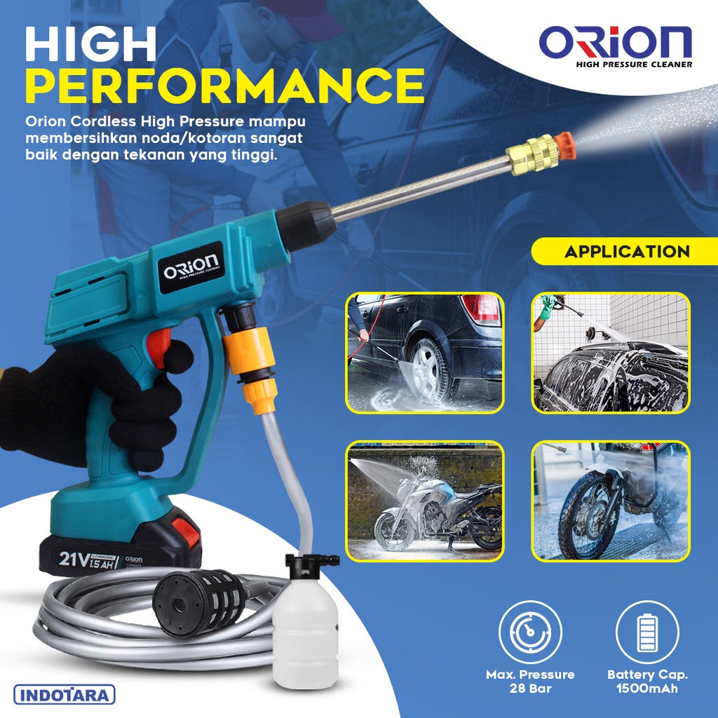 Alat Steam Cuci Motor & Mobil Jet Cleaner Baterai -Orion Superjet100CW