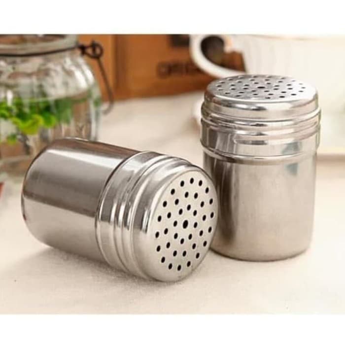 Tempat Bumbu Dapur Bahan Stainless Steel Merica Lada Garam Gula Bubuk