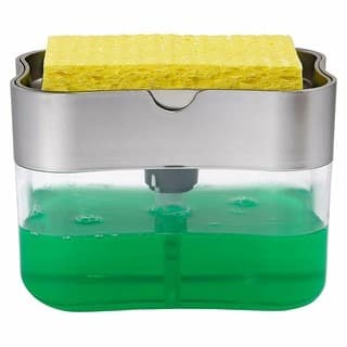 Dispenser Sabun Dapur Spons Spon Cair Sikat Kran Rak Tempat Soap Pump