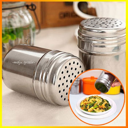 Tempat Bumbu Dapur Bahan Stainless Steel Merica Lada Garam Gula Bubuk