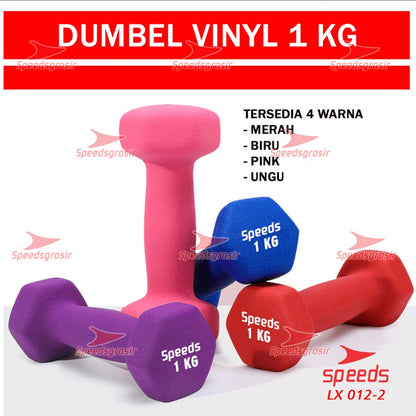 Dumbell Neoprene Vinyl Women - Merah