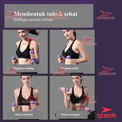 Dumbell Neoprene Vinyl Women - Merah