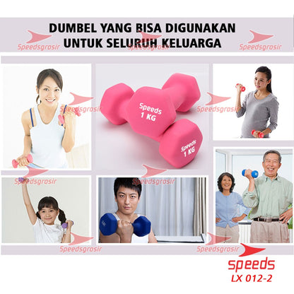 Dumbell Neoprene Vinyl Women - Merah