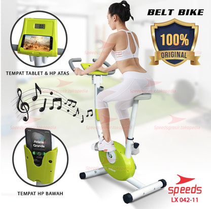 Fitness Statis Exercise Belt Bike 042-11-Hijau