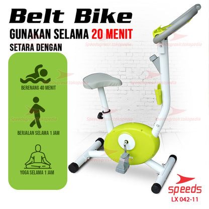 Fitness Statis Exercise Belt Bike 042-11-Hijau