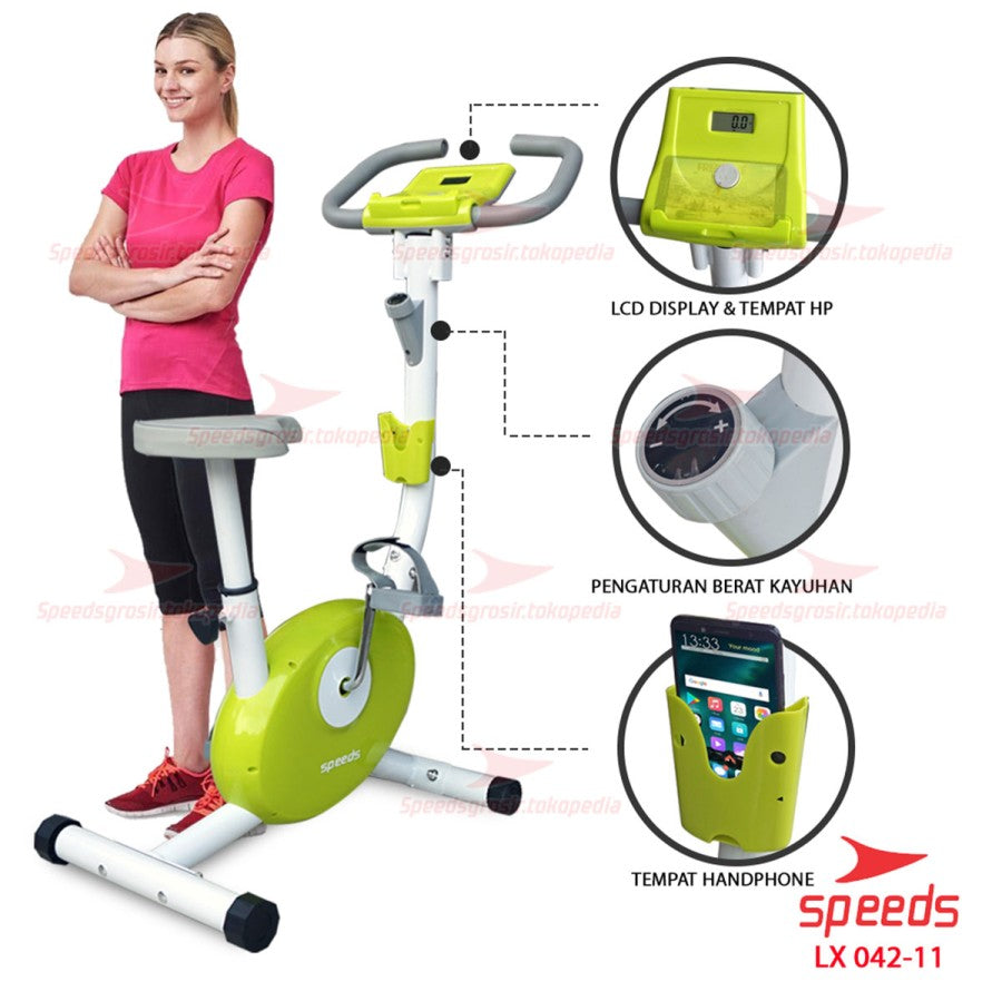 Fitness Statis Exercise Belt Bike 042-11-Hijau