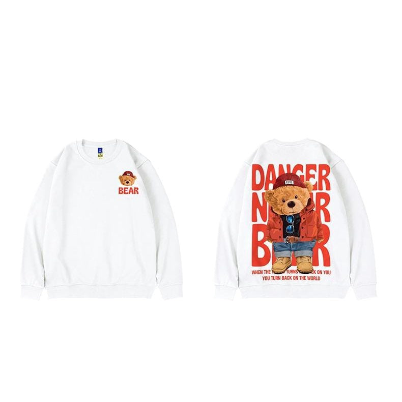 Sweater Crewneck Danger Bear 2Side Unisex