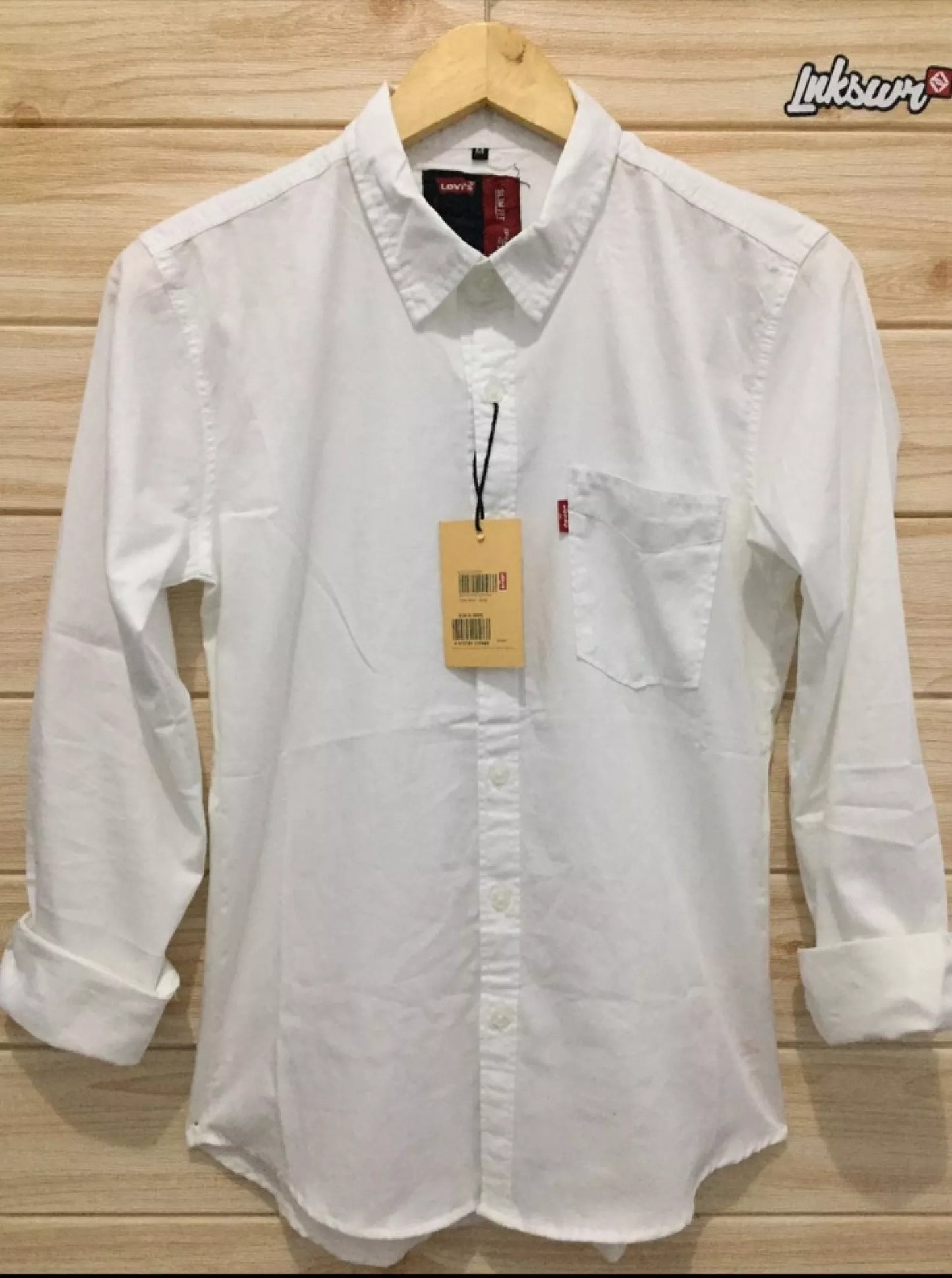 KEMEJA LENGAN PANJANG PRIA LEVIS ORIGINAL IMPORT - Putih, XL