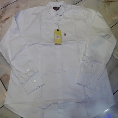 KEMEJA TANGAN PANJANG PRIA LEVIS ORIGINAL IMPORT - Putih, M