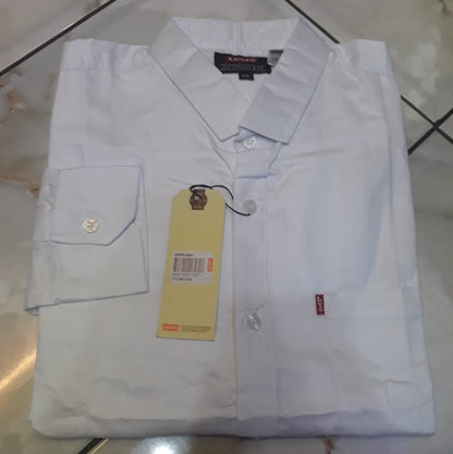 KEMEJA TANGAN PANJANG PRIA LEVIS ORIGINAL IMPORT - Putih, L