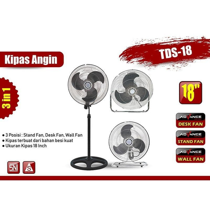 Kipas Angin Advance TDS 18 Inch Digital 3 in 1