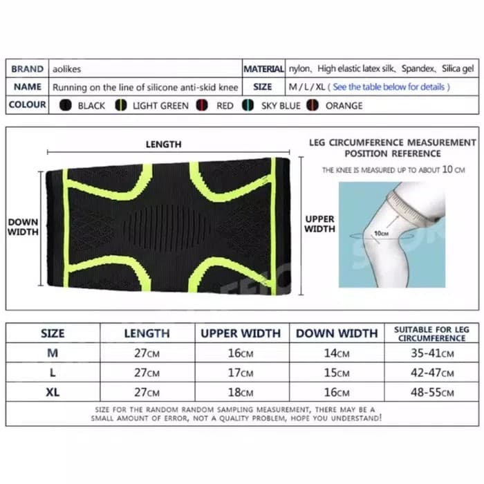 AOLIKES Knee Support Wrap Leg Sleeve