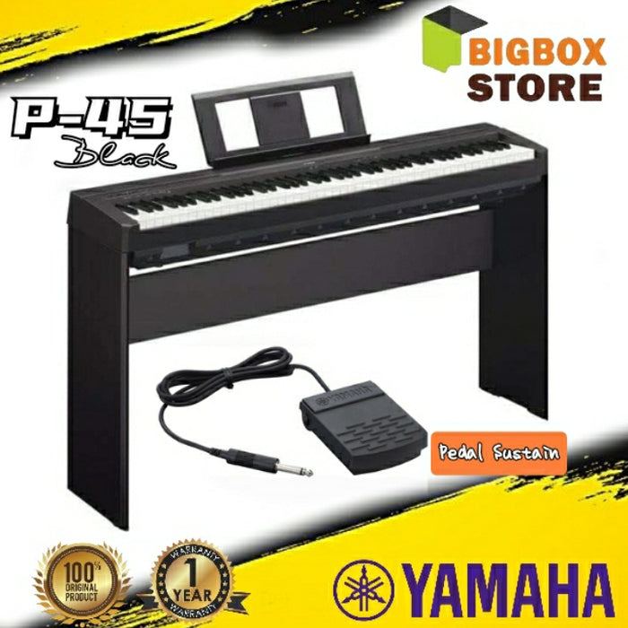 Yamaha Digital Piano P45 Dengan Stand Kayu