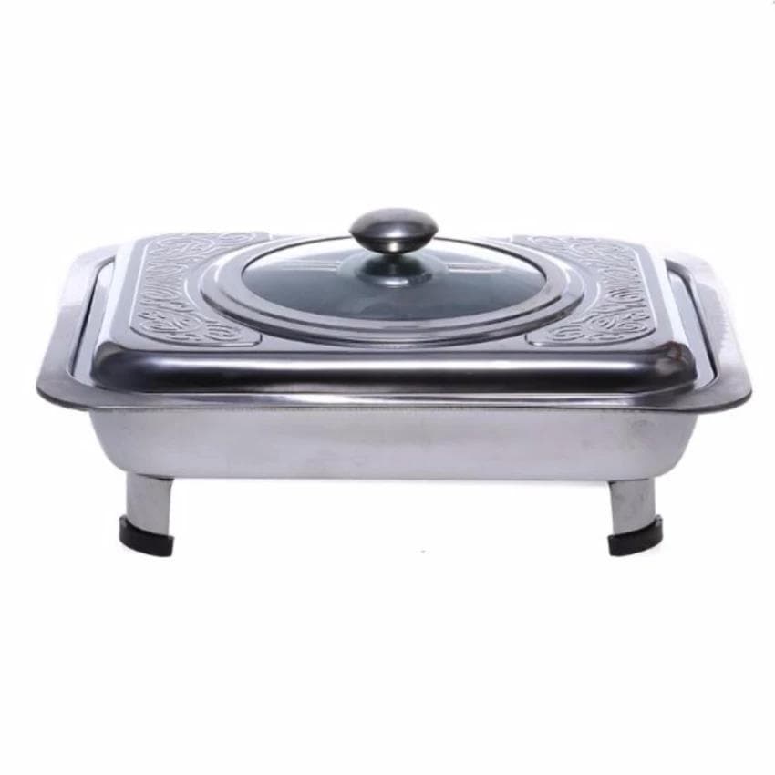 Tempat Makan Prasmanan - Silver + Free Penjepit ikan stainless steel